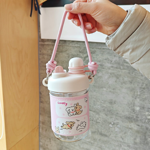 學生手提塑膠杯可愛水杯女生高顔值手提水杯可攜式卡通杯禮品 學生手提塑膠杯可愛水杯女生高顔值手提水杯可攜式卡通杯禮品