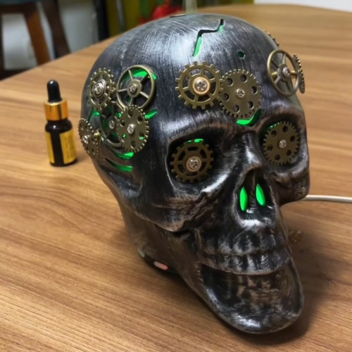 2025骨骼骷顱頭機械香薰機 插電家用彩夜燈香薰霧化加溼器 2025骨骼骷顱頭機械香薰機 插電家用彩夜燈香薰霧化加溼器