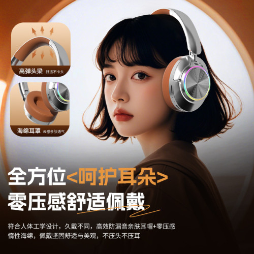 新款ANC主動降噪耳機頭戴式復古金屬感爆款