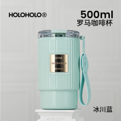 新款羅馬咖啡杯保冷高顔值吸管水杯子316不鏽鋼女新款保溫杯