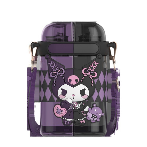 艾可思方形吸管水杯高顔值大容量分倉雙飲塑膠水杯小學生斜背杯子 艾可思方形吸管水杯高顔值大容量分倉雙飲塑膠水杯小學生斜背杯子