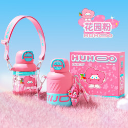 【兩衹裝】NONOO兒童保溫杯+tritan水杯萌趣男女學生水杯子雙飲蓋