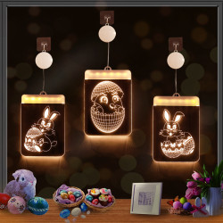 亞克力彩蛋兔子掛件復活節氛圍房間窗戶裝飾布置掛飾道具用品