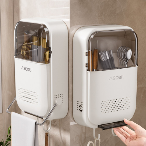 壁掛式筷子收納盒筷子筒瀝水防黴掛牆筷籠桶放勺子筷子收納置物架 壁掛式筷子收納盒筷子筒瀝水防黴掛牆筷籠桶放勺子筷子收納置物架