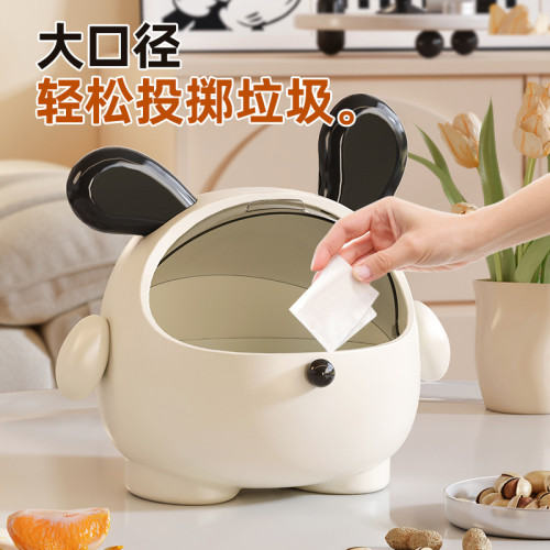墩墩狗桌面垃圾桶可愛創意高顔值家用辦公室多功能儲存收納盒紙簍 墩墩狗桌面垃圾桶可愛創意高顔值家用辦公室多功能儲存收納盒紙簍