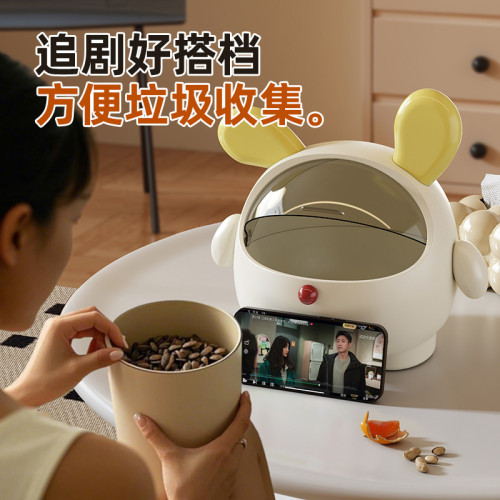 墩墩狗桌面垃圾桶可愛創意高顔值家用辦公室多功能儲存收納盒紙簍 墩墩狗桌面垃圾桶可愛創意高顔值家用辦公室多功能儲存收納盒紙簍