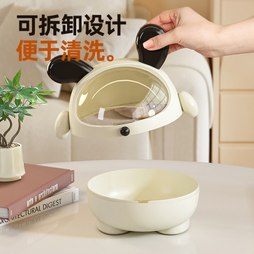 墩墩狗桌面垃圾桶可愛創意高顔值家用辦公室多功能儲存收納盒紙簍 墩墩狗桌面垃圾桶可愛創意高顔值家用辦公室多功能儲存收納盒紙簍