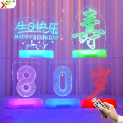 發光80嵗壽字LED彩燈擺件生日快樂祝壽氛圍室內客廳擺設裝飾布置