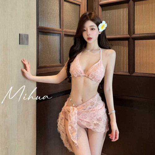速乾分體泳衣女比基尼性感三件套高腰顯瘦沙灘泳池感溫泉度假泳裝 速乾分體泳衣女比基尼性感三件套高腰顯瘦沙灘泳池感溫泉度假泳裝