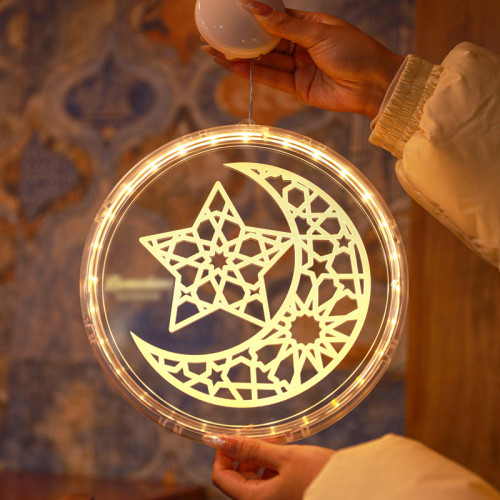 發光星星月亮城堡led彩燈掛件節日氛圍室內窗戶裝飾布置掛飾 發光星星月亮城堡led彩燈掛件節日氛圍室內窗戶裝飾布置掛飾