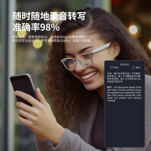 索貝斯SG1pro智能 AI翻譯無線藍牙眼鏡耳機語言實時會議同聲傳譯