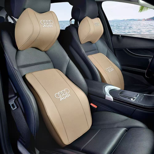 適用於奧迪A3/A4L/A6L/Q2L/Q3L/Q5L汽車護頸枕皮革汽車頭枕腰靠 適用於奧迪A3/A4L/A6L/Q2L/Q3L/Q5L汽車護頸枕皮革汽車頭枕腰靠