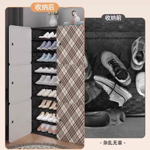簡易鞋櫃家用門口收納爆款室內多層防塵大容量鞋架子宿舍網紅鞋櫃 簡易鞋櫃家用門口收納爆款室內多層防塵大容量鞋架子宿舍網紅鞋櫃
