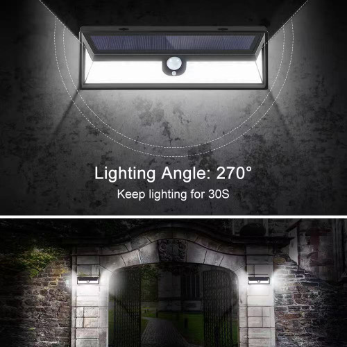 爆款118LED人體感應太陽能燈戶外花園照明庭院燈太陽能長壁燈 爆款118LED人體感應太陽能燈戶外花園照明庭院燈太陽能長壁燈