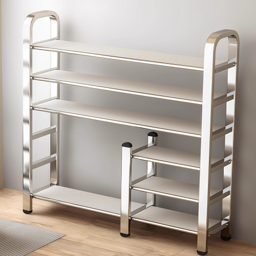 不鏽鋼鞋架簡易家用室內好看宿舍門口多層收納神器出租屋可攜式架子 不鏽鋼鞋架簡易家用室內好看宿舍門口多層收納神器出租屋可攜式架子