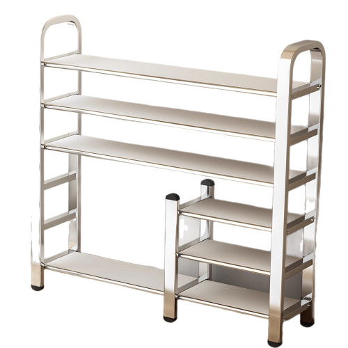 不鏽鋼鞋架簡易家用室內好看宿舍門口多層收納神器出租屋可攜式架子 不鏽鋼鞋架簡易家用室內好看宿舍門口多層收納神器出租屋可攜式架子