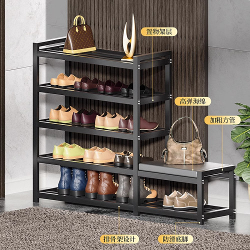 鞋架家用門口多層碳鋼入戶門2025新款簡易換鞋凳可坐門外樓道鞋櫃 鞋架家用門口多層碳鋼入戶門2025新款簡易換鞋凳可坐門外樓道鞋櫃