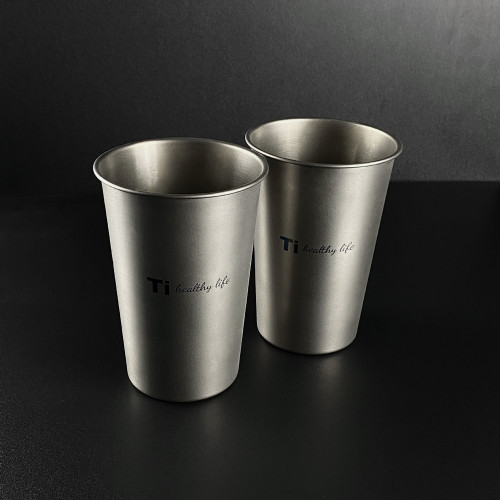 304不鏽鋼鈦淨化啤酒杯 戶外露營可攜式鈦杯果汁杯漱口杯防摔冷飲杯