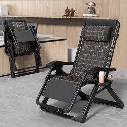 午休家居躺椅折曡午休椅子家用休閒兩用椅辦公室睡椅陽台懶人靠背