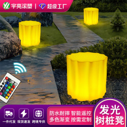 陽台茶桌戶外露天露台花園家用樹樁凳茶幾現代室外庭院裝飾樹樁