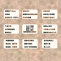 卡皮巴拉兒童水杯可愛高顔值吸管杯大容量雙飲杯鎖扣便捷提手