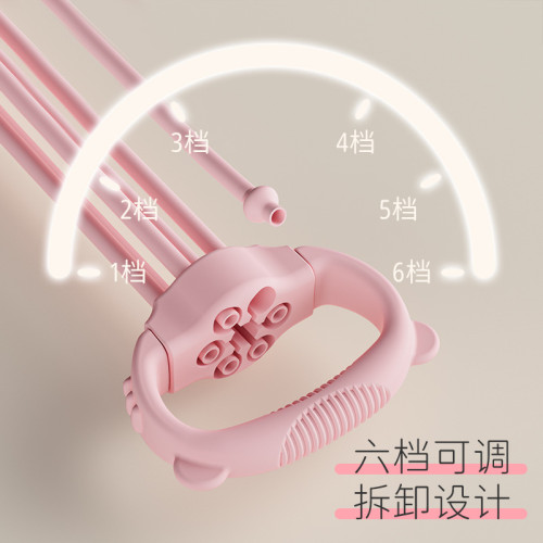 可調節磅數8字拉力器女開肩美背六股家用健身彈力帶8字練背拉力繩 可調節磅數8字拉力器女開肩美背六股家用健身彈力帶8字練背拉力繩