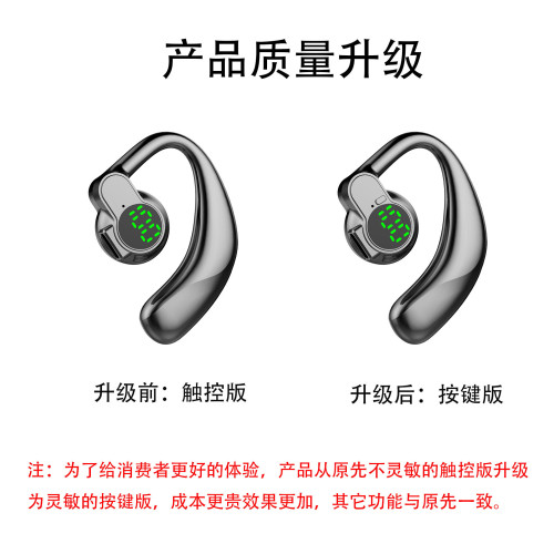 爆款單掛耳式可左右旋轉藍牙耳機led數顯屏不入耳批無線
