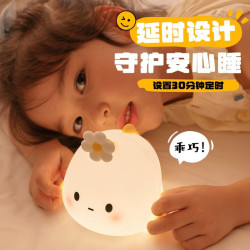 花燈魚小夜燈網紅爆款充電款兒童伴睡拍拍燈臥室高級感迷你小夜燈