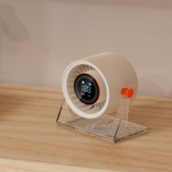 2025夾子風扇usb充電數顯桌面循環扇家用辦公室壁掛無刷電機迷你