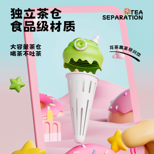 GIAVOS冰淇淋塑膠杯潮流冰激淩水杯兒童學生專用tritan吸管杯子女 GIAVOS冰淇淋塑膠杯潮流冰激淩水杯兒童學生專用tritan吸管杯子女