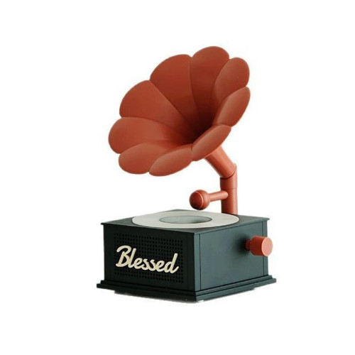 復古畱聲機藍牙音響高顔值復古唱片低音砲家用白噪音氛圍燈小音箱 復古畱聲機藍牙音響高顔值復古唱片低音砲家用白噪音氛圍燈小音箱