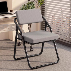 簡易折曡椅子家用凳子大學生宿舍電腦椅會議椅可攜式餐椅靠背辦公椅