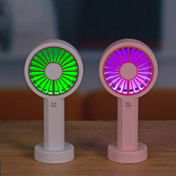 夏季新款簡約時尚迷你手持小風扇USB充電戶外可攜式隨身旋轉禮品扇