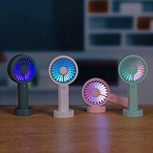 夏季新款簡約時尚迷你手持小風扇USB充電戶外可攜式隨身旋轉禮品扇
