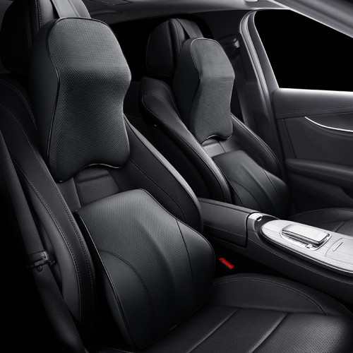 汽車頭枕護頸枕靠枕四季通用記憶棉車用靠背墊汽車腰靠全皮大頭枕 汽車頭枕護頸枕靠枕四季通用記憶棉車用靠背墊汽車腰靠全皮大頭枕