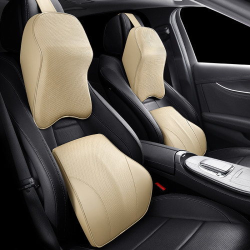 汽車頭枕護頸枕靠枕四季通用記憶棉車用靠背墊汽車腰靠全皮大頭枕 汽車頭枕護頸枕靠枕四季通用記憶棉車用靠背墊汽車腰靠全皮大頭枕