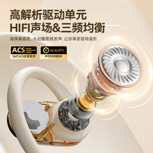 爆款掛耳式OWS不入耳降噪藍牙無線藍牙耳機可旋轉130° 爆款掛耳式OWS不入耳降噪藍牙無線藍牙耳機可旋轉130°