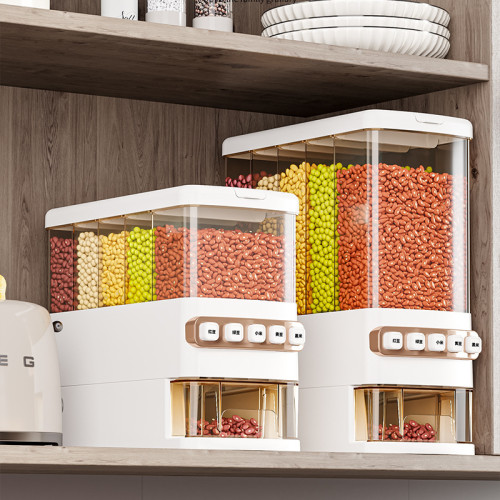 五穀雜糧米桶家用食品級防蟲防潮密封分格收納盒儲物罐20斤裝米缸 五穀雜糧米桶家用食品級防蟲防潮密封分格收納盒儲物罐20斤裝米缸