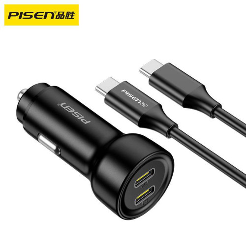 品勝65W雙口Type-c車用充電器超級快充金屬車用充電器充電線套裝 品勝65W雙口Type-c車用充電器超級快充金屬車用充電器充電線套裝