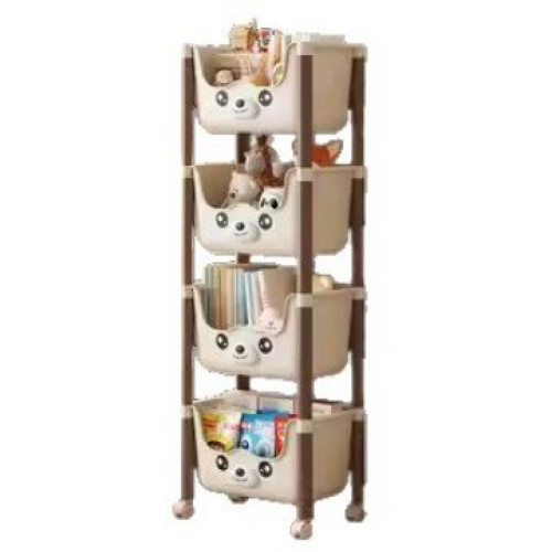 書架落地移動置物架多層簡易收納架辦公室家用兒童書櫃多層書架子