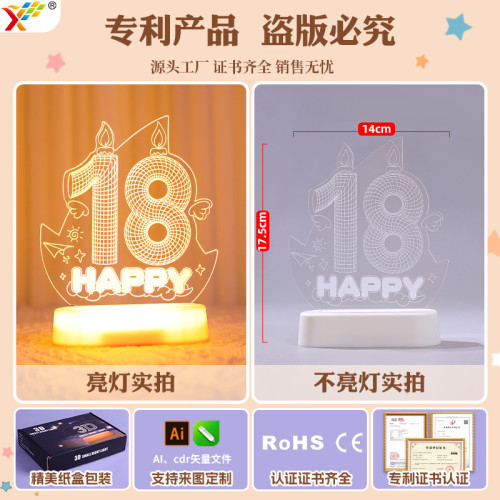 發光18嵗未來可期燈牌擺件生日快樂成人禮氣氛裝飾布置道具用品 發光18嵗未來可期燈牌擺件生日快樂成人禮氣氛裝飾布置道具用品