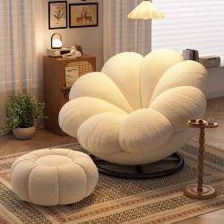 懶人沙發可躺可睡單人沙發椅2025新款陽台榻榻米臥室可旋轉休閒椅