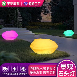 戶外夜景LED發光仿真石頭燈 景觀防水公園別墅庭院草坪燈