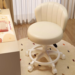 萬向輪化妝椅女生臥室梳妝台凳子家用滑輪靠背椅子升降轉椅美甲凳