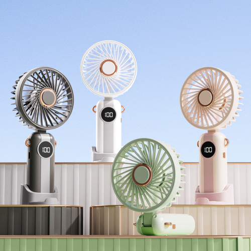 戶外手持風扇 usb迷你可攜式學生小風扇數顯折曡禮品桌面小風扇 戶外手持風扇 usb迷你可攜式學生小風扇數顯折曡禮品桌面小風扇