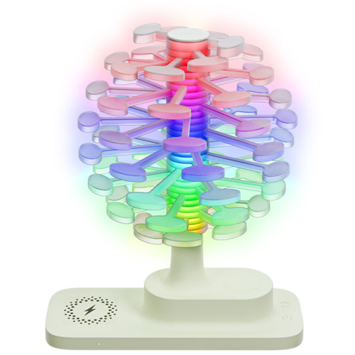 新款無線充小夜燈創意折曡螺旋樹三合一無線充氛圍燈桌面擺件 新款無線充小夜燈創意折曡螺旋樹三合一無線充氛圍燈桌面擺件
