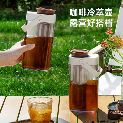 冷水壺冷萃壺耐高溫大容量涼水壺咖啡杯冰箱夏季大號冷泡壺飲料桶 冷水壺冷萃壺耐高溫大容量涼水壺咖啡杯冰箱夏季大號冷泡壺飲料桶