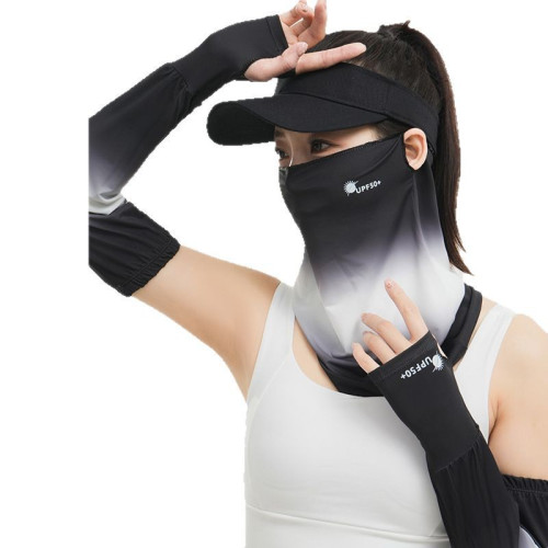 夏季開車騎行防曬冰袖面罩組合套裝戶外防紫外線出行登山遮臉面紗 夏季開車騎行防曬冰袖面罩組合套裝戶外防紫外線出行登山遮臉面紗