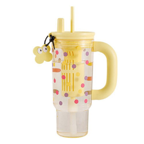 2025新款高顔值大容量夏季吸管水杯雙飲冰霸杯可攜式帶茶倉塑膠杯子 2025新款高顔值大容量夏季吸管水杯雙飲冰霸杯可攜式帶茶倉塑膠杯子