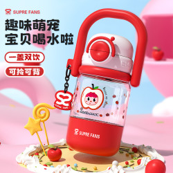 2025新款tritan吸管杯女生高顔值可愛塑膠杯學生上學專用可攜式水杯